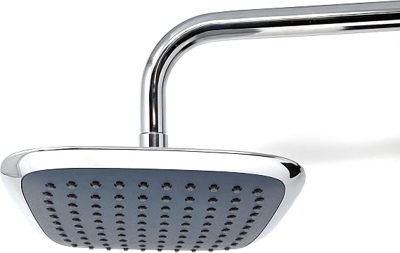 Large Square Rain Shower Head Luxury Rainfall Shower Head [2721] 8 Inch Waterfall Bathroom Showerhead with Adjustable Angles, Anti-Clogging Silicone Nozzles MADOL