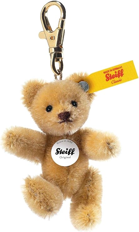 Steiff 8cm Keyring Mini Teddy Bear Jointed (Wheat Blond), Brown