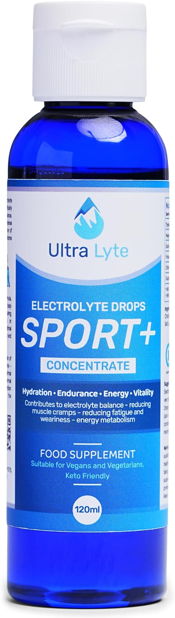 Ultra Lyte Electrolytes Drops Sport + Keto-Friendly Liquid Trace Minerals for Hydration & Fasting - Zero Calorie, Sugar-Free - Rich in Potassium, Magnesium, Sodium (120 ml (Pack of 1))