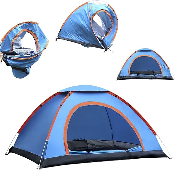 Pop Up Tent 2 Man, Waterproof Windproof Anti-UV Camping Tent, Instant Automatic Tent, Lightweight, for Beach, Outdoor, Traveling, Hiking, Camping, Fishing