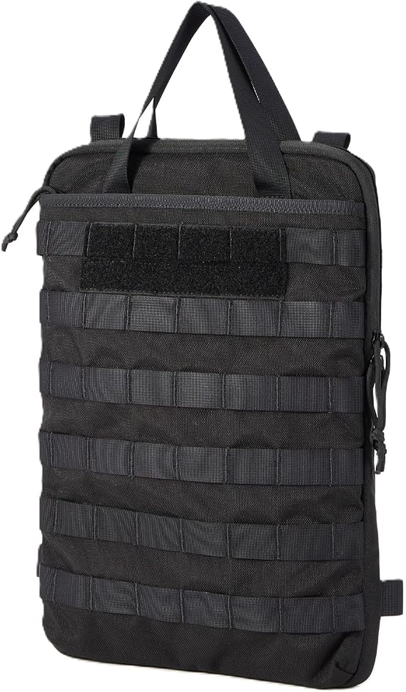 Tactical MOLLE Laptop Sleeve - Water-Resistant, Slim 15" Tech Organizer with Customizable Storage for Laptop & Accessories