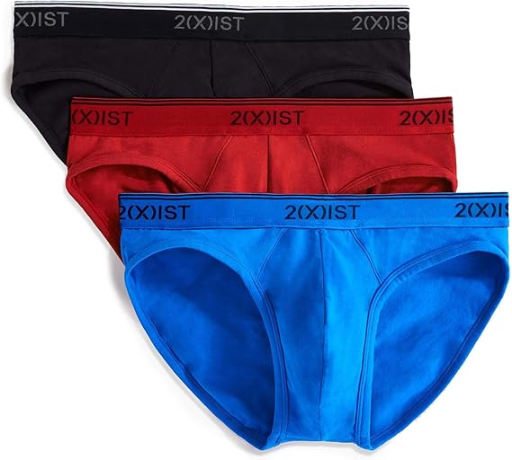 2(X)IST Men's Cotton Stretch No Show Brief 3-Pack