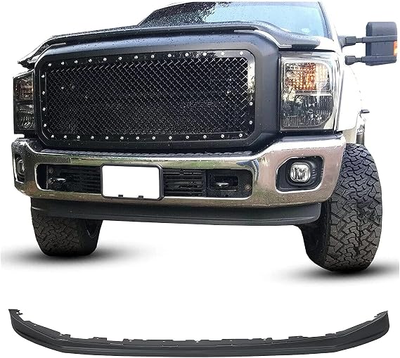 ECOTRIC Front Bumper Valance Compatible with 11-16 F250 F350 Super Duty | Front Lower; Compatible with 2011-2016 Ford F250 F350 Super Duty Air Dam Panel; Replacement for BC3Z17626AA FO1095241