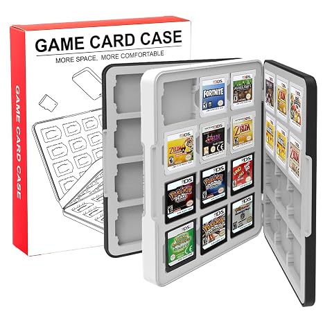 3DS Game Case 48 Slot DS Game Holder Compatible With Nintendo New 3ds / 3ds / 3ds Xl/Dsi/Ds/New 2ds / 2ds Xl Catridge Portable Storage Box,Black