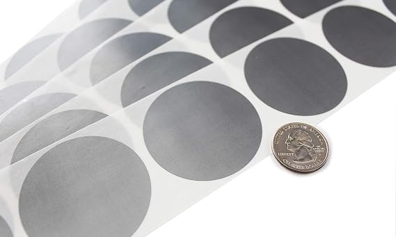 My Scratch Offs 2 in Silver Round Scratch-Off Stickers, 1000 Pack