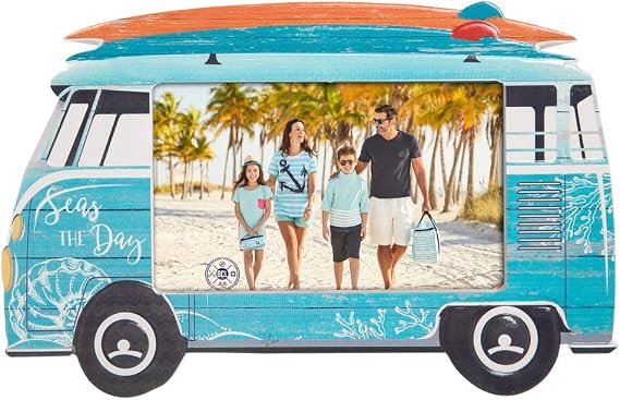 Beachcombers Resin Blue Surf Bus Picture Frame