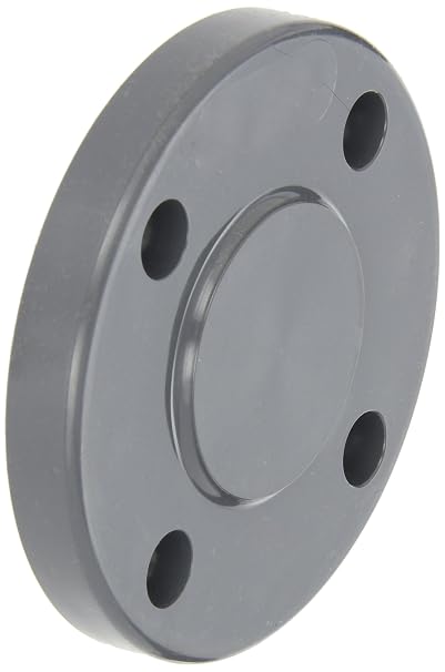 PVC Pipe Fitting, Blind Flange, Schedule 80, Gray, 1-1/4"