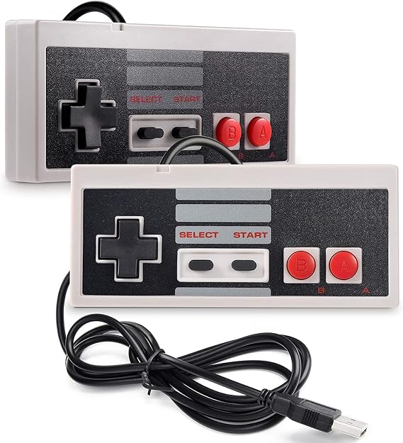 2 pack NES classic controller suily PC USB controller Retro game pad for joystick Windows PC Mac Linux RetroPie NES emulator