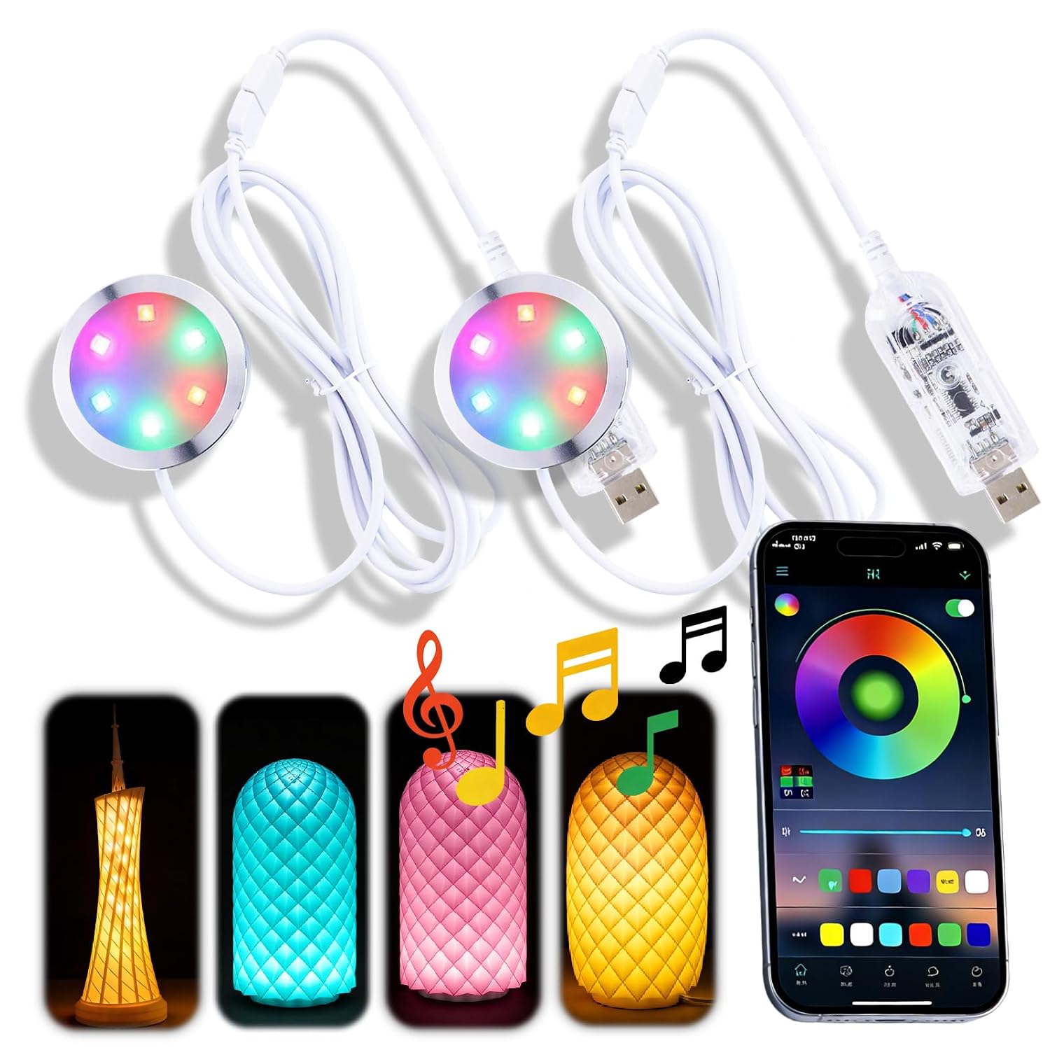 Upgrade APP LED Lamp Kit MH001 for Bambu Lab 3D Printer Light 3D Printer Accessories MakerWorld Models Lamp DIY 3D Print Valentine's Day Gift (2)