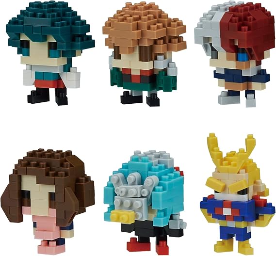 nanoblock NBMC_09S Kawada Nanoblock Mini Nano Blocks My Hero Academia 1 Box = 6 Pieces, Total 6 Types