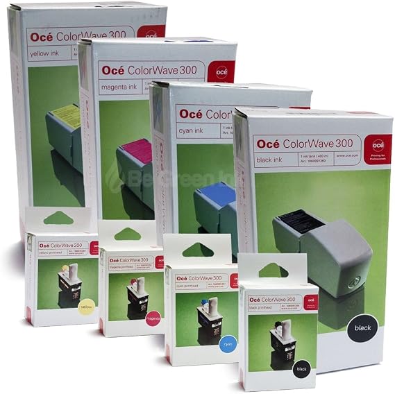 OCE ColorWave 300 29953904, 29953905, 29953906, 29953907 4-Pack Ink Cartridge and Printhead Combo Pack Original Genuine