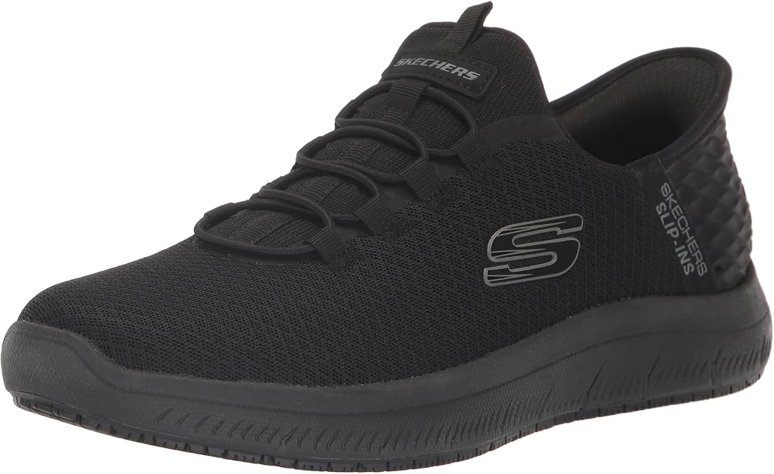 Skechers Men's Summits Colsin Bungee | Work, Slip-ins, Slip Resistant, Electrical Hazard, Air-Cooled Memory Foam