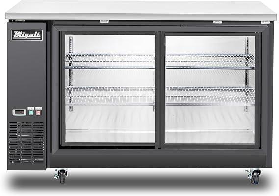 Migali C-BB60SG-HC 60 Sliding Glass Door Back Bar Refrigerator
