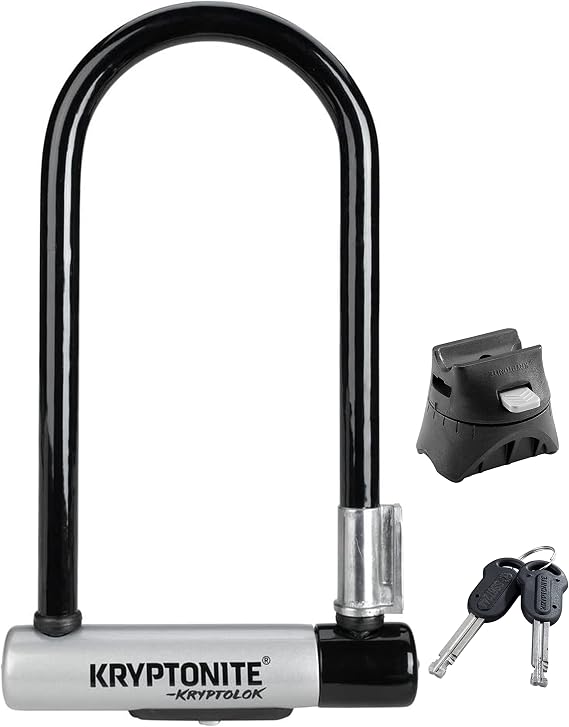 Kryptonite Kryptolok Standard Bike U-Lock, Heavy Duty 12.7mm Steel Shackle