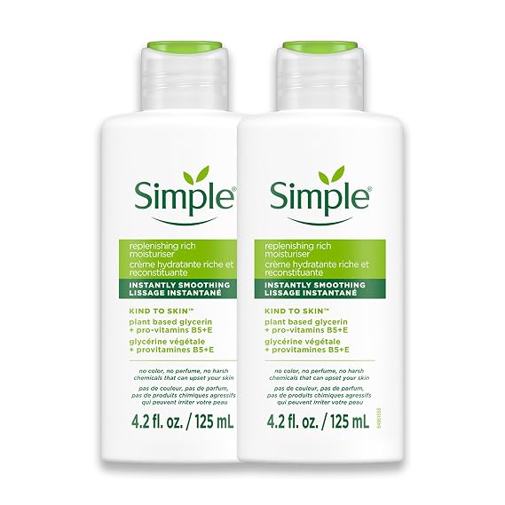 Simple Kind to Skin Replenishing Rich Moisturizer, 4.2 oz, 2 Pack Set