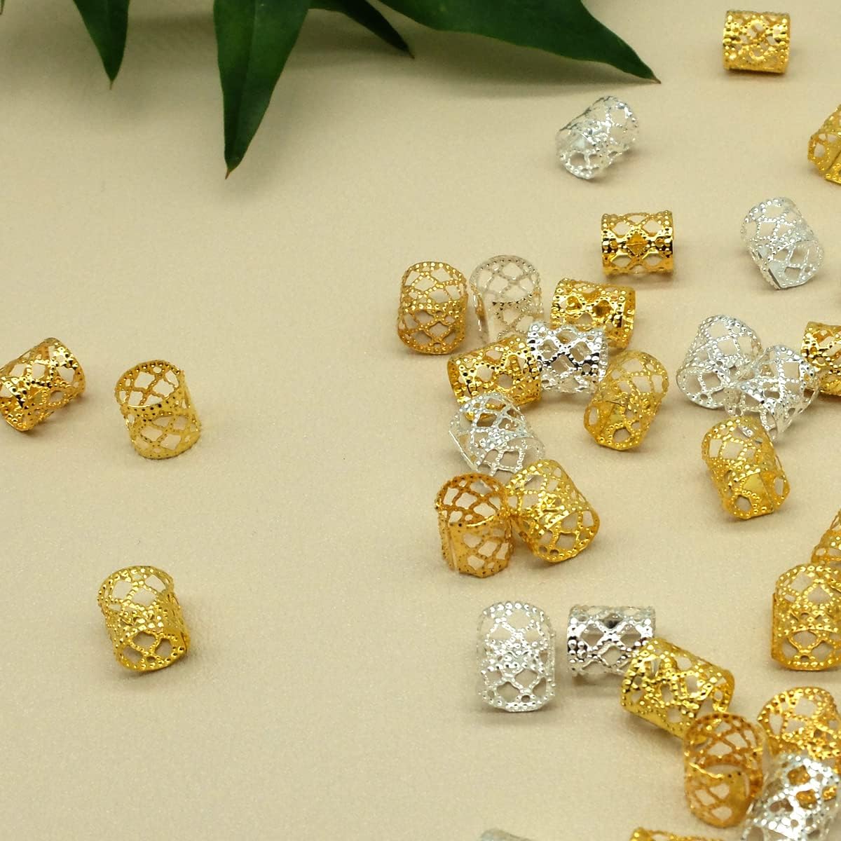 100 Pcs Hair Jewelry for Braids Beads Adjustable Metal Cuffs Locs Jewelry Dreadlocks Hair Rings for Women Decorations Clips Accessories