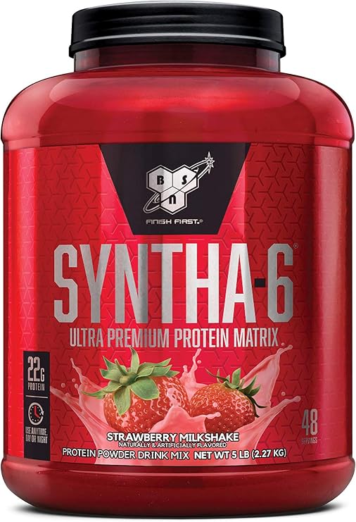 BSN SYNTHA-6 Protein Powder, Strawberry Milkshake, 5.0 Pound