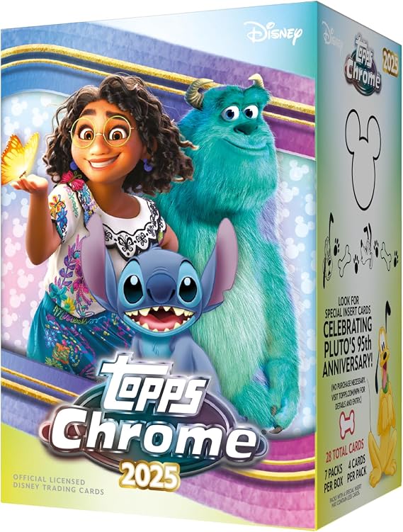 Topps 2025 Chrome Disney - Value Box (4 Cards per Pack, 7 Packs per Box)