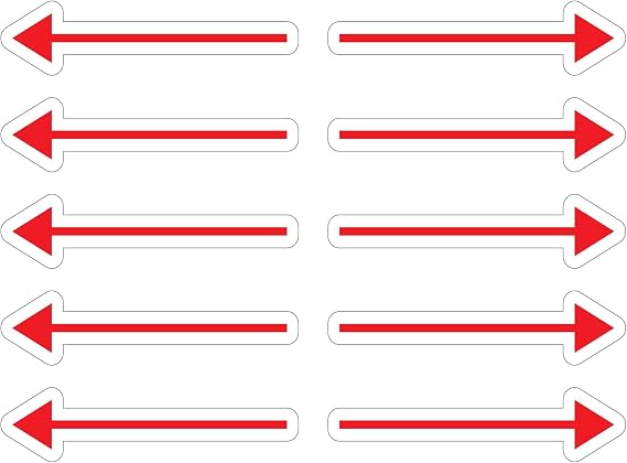 Magnetic Directional Arrows by DCM Solutions (Red, 5")