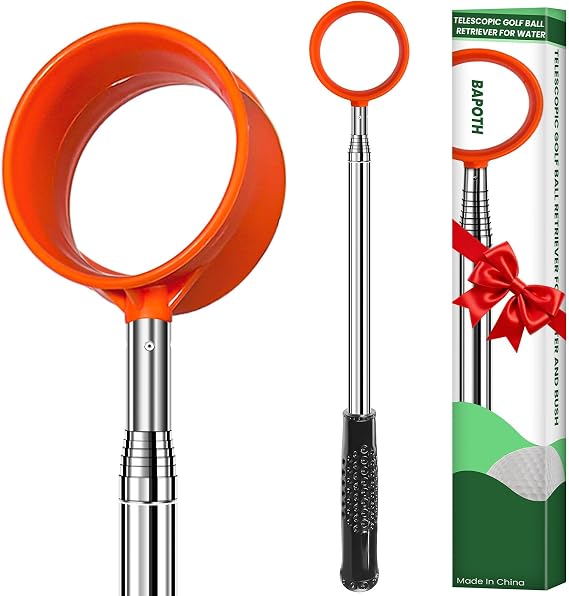 SPEENSUN Golf Ball Retriever, Max 6/9/12/14.5/15Ft Lightweight Portable Stainless/Aluminum Alloy Telescopic Golf Ball Grabber for Water, Bushes and Grass, Golf Accessories Gifts for Men Women