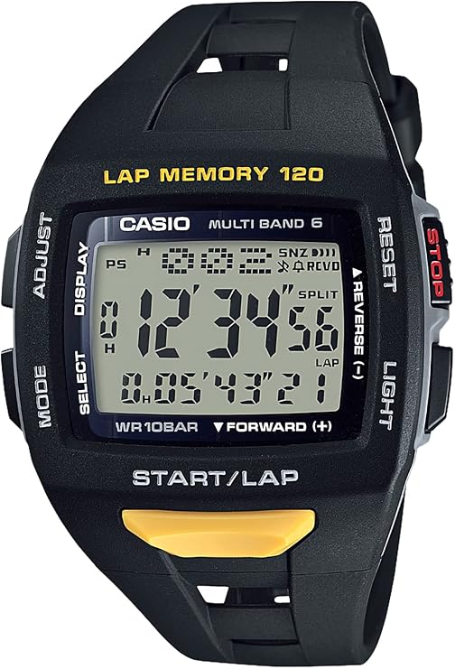 Casio Collection Wristwatch Domestic Genuine Product STW-1000, black / yellow, 1 piece, watch