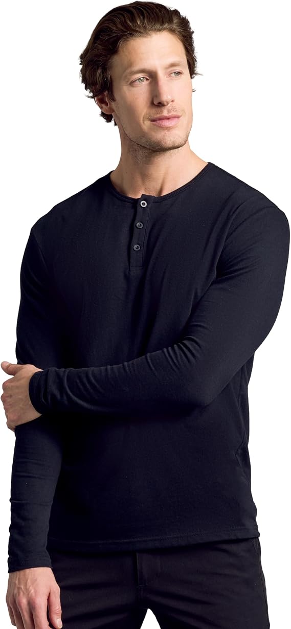 True Classic Long Sleeve Shirts for Men - Men's Long Sleeve Tee-Shirts, Henley Shirts for Men or Waffle-Knit Thermal T-Shirts