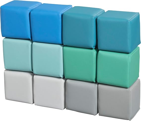 Back2School Express Mosaic Toddler Building Blocks, 12-Piece, Contemporary