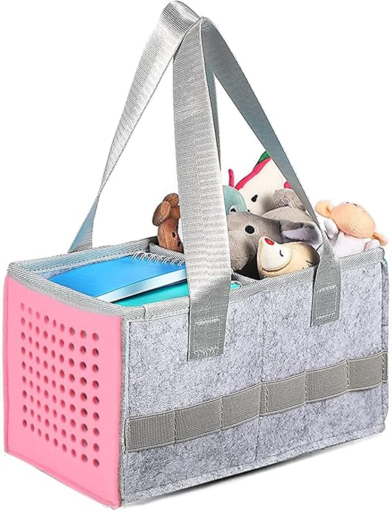 Carrying Case for Tonie Box Holds 30 to 40 Tonies with Handle | Great Felt Material Double Stitching, Travel Storage, Hollow-Carved for Music, Soft & Non-Scratch, Good Gift for Kids