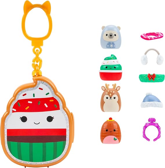 Squish-a-longs Clip-a-longs Holiday Pack – Includes 4 Mini-Squish (Style 1)
