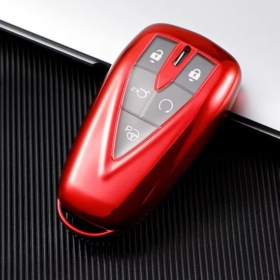Car Key Case for Changan CS35 Plus CS55 Plus CS75 Plus Eado UNI-T for Changan Oushang X5 X7 EV Key Cover Shell Fob Accessories(Red)
