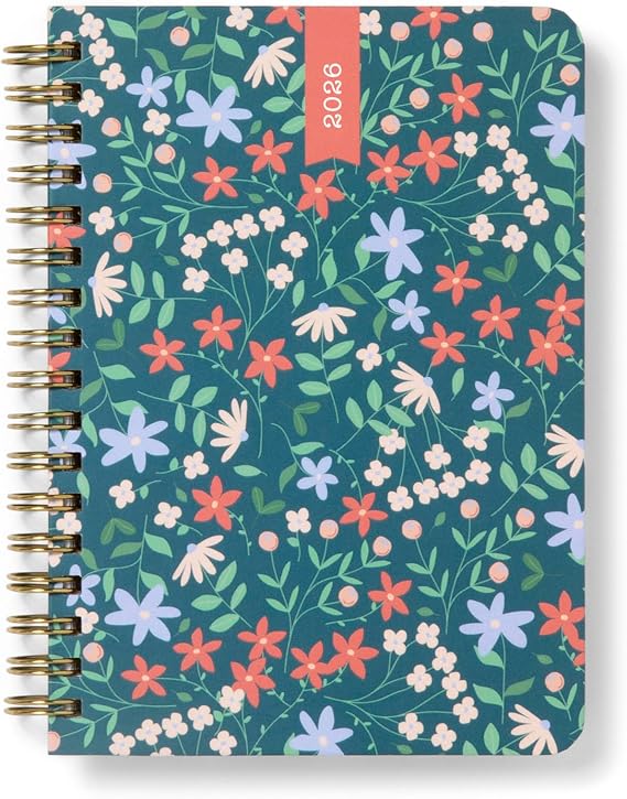 Letts of London Spring Valley A6 week to view 2026 diary - Green 26-082379