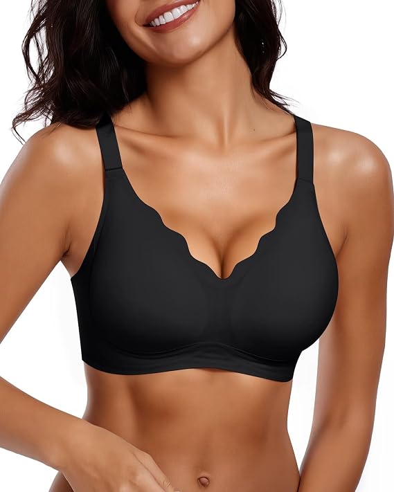 Vertvie Seamless Jelly Bra No Underwire Supportive Bralette