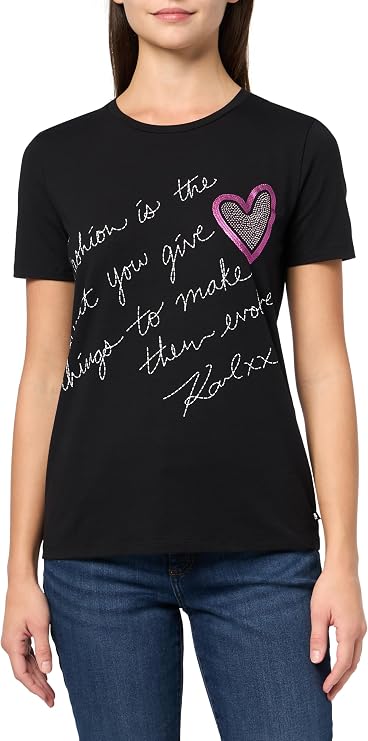 Karl Lagerfeld Women's Casual Logo Fun Iconic T-Shirt