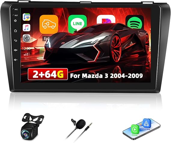 2+64G Android 15 Car Radio Stereo for Mazda 3 2004 2005 2006 2007 2008 2009