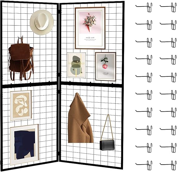 Foldable Gridwall Display Panel, 4 x 5 Ft Wire Grid Wall