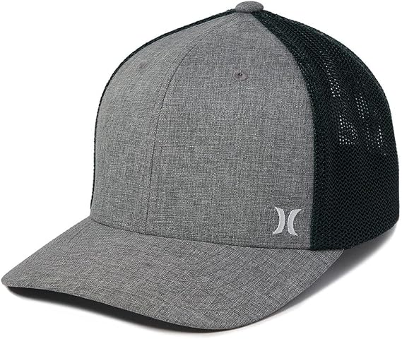 Hurley Mens Cap - One and Only Trucker Flexfit Hat Baseball Cap for Men | Flexfit Stretchband, 2-Way Stretch, Classic Fit, Flexible and Breathable Fabric