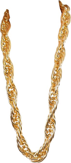 Arsimus 40-Inch Heavy Gold-Tone Dookie Chain for 80s and 90s Rapper Costume