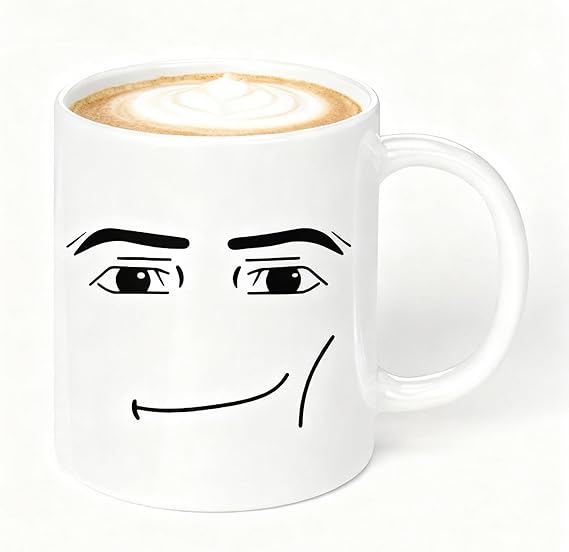 VUFVOID Ceramic Coffee Mug Face Funny Mug, 11 Oz (MAN FACE)
