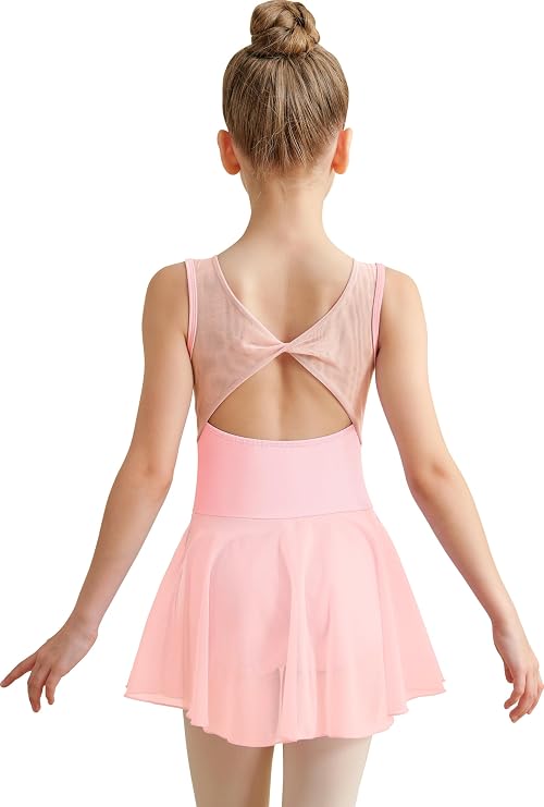 DANSHOW Ballet Leotard for Toddler Girls Skirted Dance Dress