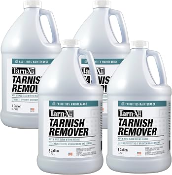 Tarn-X PRO Metal and Silver Tarnish Remover, For Use on Sterling Silver, Silver Plate, Platinum, Copper, Gold, Diamonds - 1 Gallon Bottle (4-Pack)