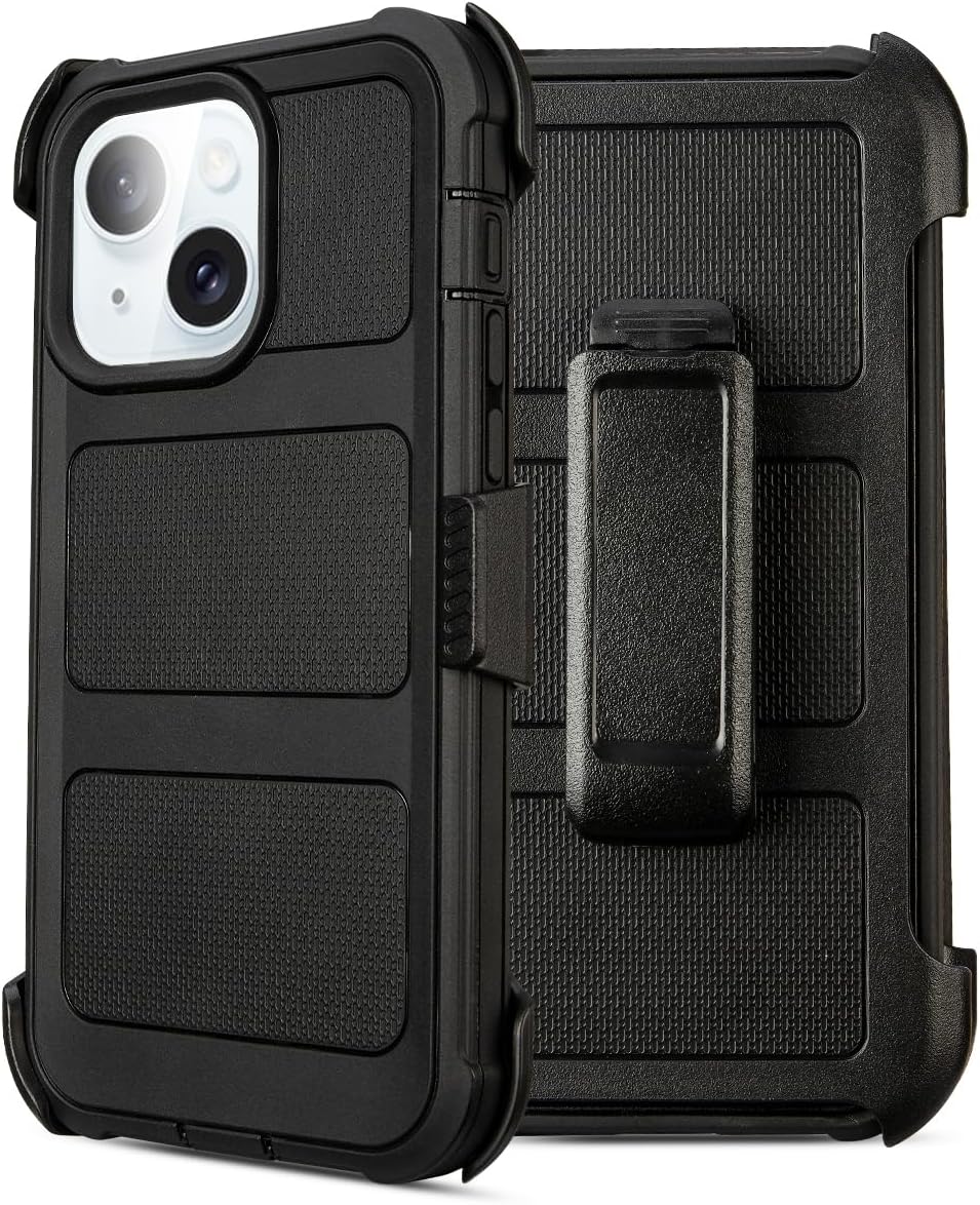 for Defender iPhone 13 Case with Clip,for Holster iPhone 13 Case with Kickstand,for Heavy Duty iPhone13 Phone Case Rugged 2 Layers of Sturdy,Anti-Drop for Phone Case iPhone 13Case ProtectiveBlack