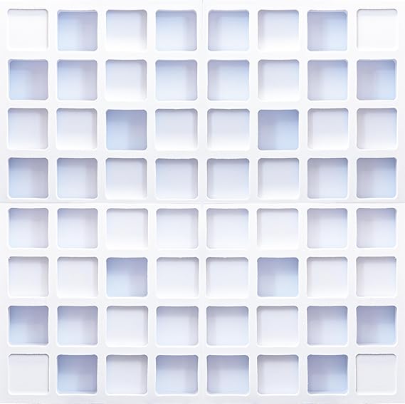 Foroomaco Waffle Acoustic Diffuser Panels, 4-Piece Kit, 24 x 24 in, White | QRD-inspired sound diffuser panels use four 12 x 12 x 2 in EVA modules to scatter reflections in studios and home theaters