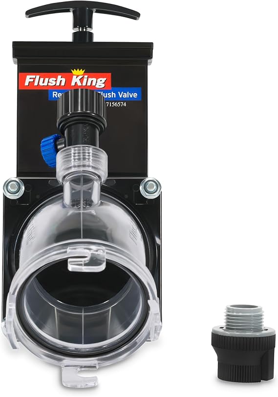 Valterra Flush KingTM 45 Degree Reverse Flush Valve Attachment for RV, Camper, Trailer