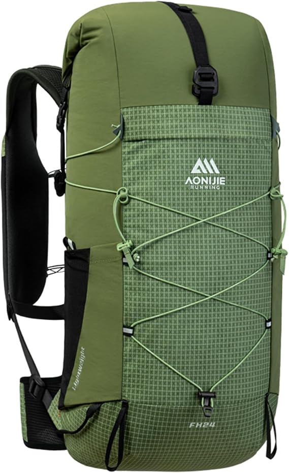 AONIJIE Hiking Backpack 24L Lightweight Hydration Pack Multifunctional Climbing Daypacks Lightweight (Green)