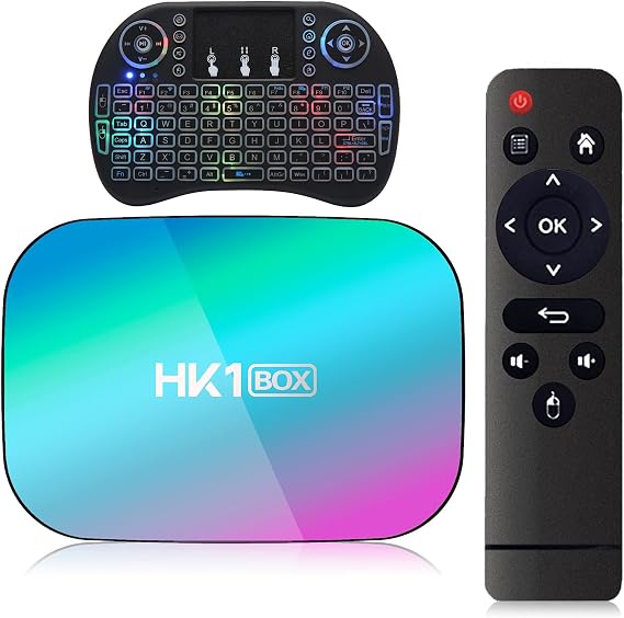 TV Box HK1 BOX Android 9.0 Smart TV Box Amlogic S905X3 CPU 4GB RAM 32GB 2.4G+5G Wifi 1000M BT4.0 8K Smart Media Player USB3.0