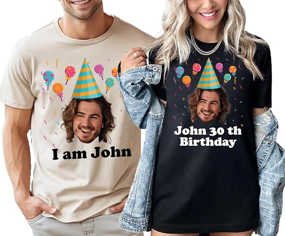 Funny Birthday Shirt, Birthday Photo Shirts, Matching Birthday Party Group Shirt, Custom Face Birthday Shirt, Custom Photo Shirt, Face Shirt Multi