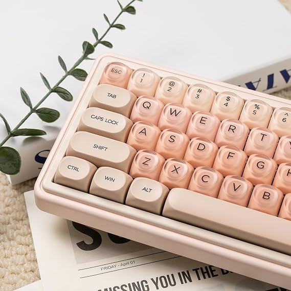 Sumgsn 132 Keys Moa Profile Keycaps PBT Jelly Keycaps Set - Only Keycaps