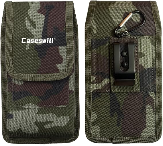 for Samsung Galaxy A07,A17,A27,A37,A57,A15,A25,A35,A55,A06,A16,A26,A36,A56,S24 FE,S23 FE,S21 FE,S25 FE,S20FE Case Rugged Nylon Cell Phone Belt Clip Holster Carrying Pouch with Card Holder