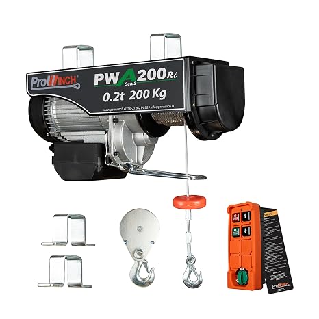 Prowinch 440 lb 2200 lb 220V Electric Wire Rope Hoist 38 ft. H1 Duty Wireless