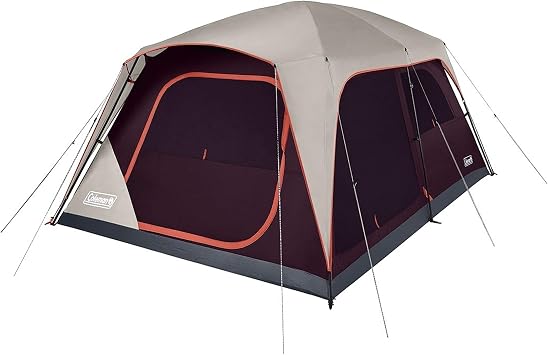 Coleman Skylodge Family Tent, Weatherproof XL Tent with Rainfly & Room Divider, Fits 4 Queen-Sized Airbeds, Made of PFAS-Free Materials